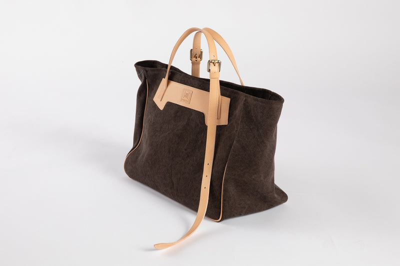Margaret, un sac à main pour chien en coton marron - kasibe