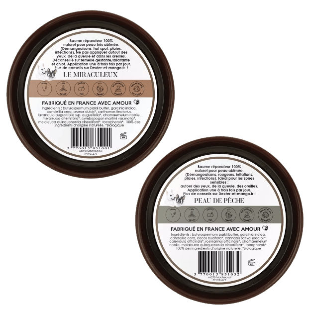 Baumes nourrissants pour chien - MIRACULEUX & PEAU DE PÊCHE - Kasibe