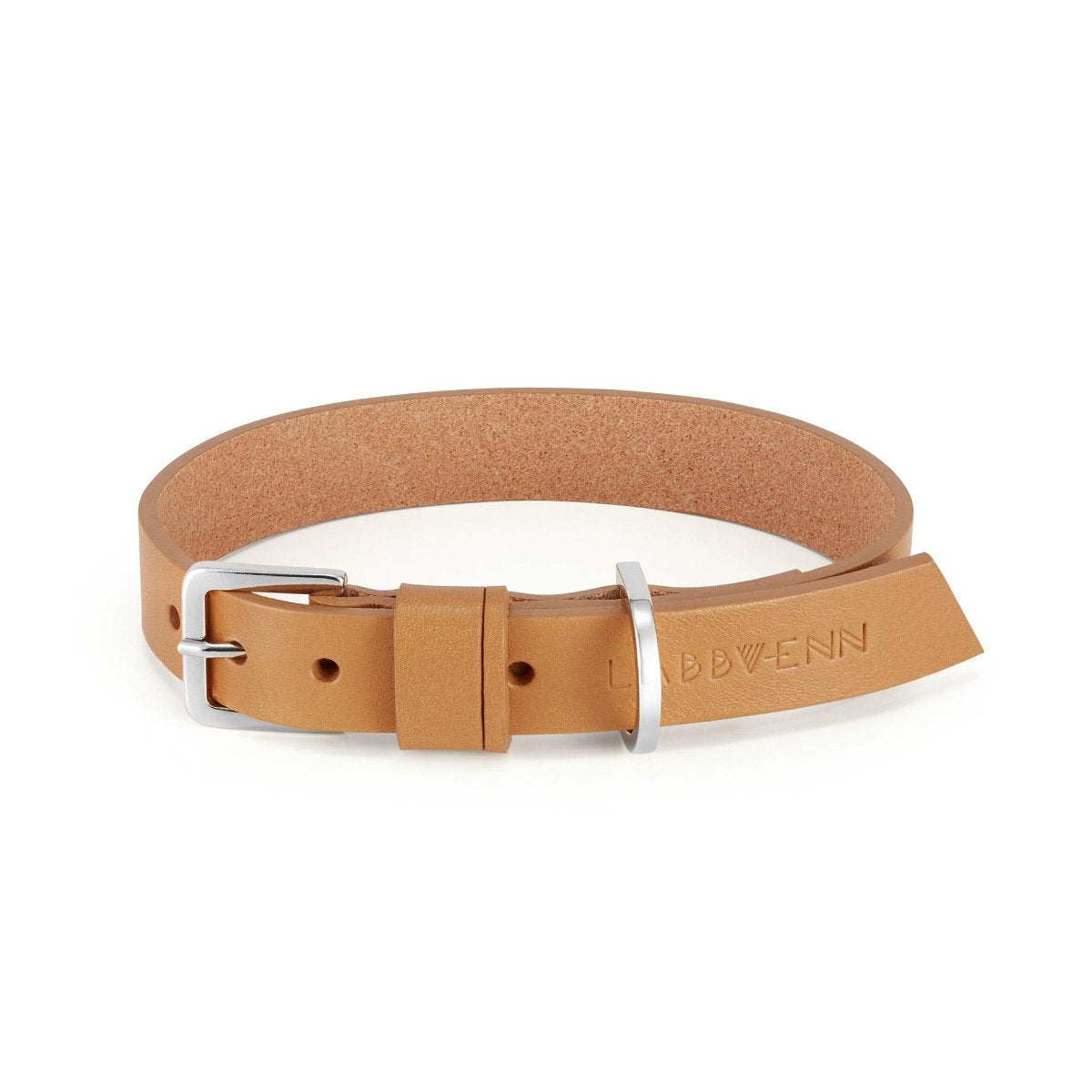 kasibe collier en cuir pour chien marron labbvenn