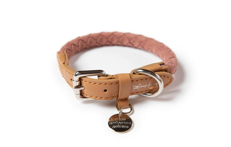 Collier pour chien vegan : très bel aspect velouté pour cette version de Ferdinando marron - kasibe