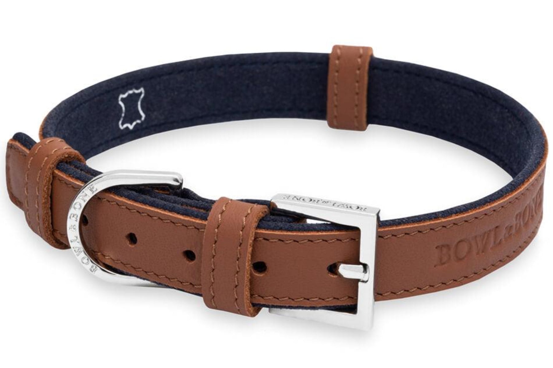 Collier en cuir pour chiens - MONACO - Kasibe