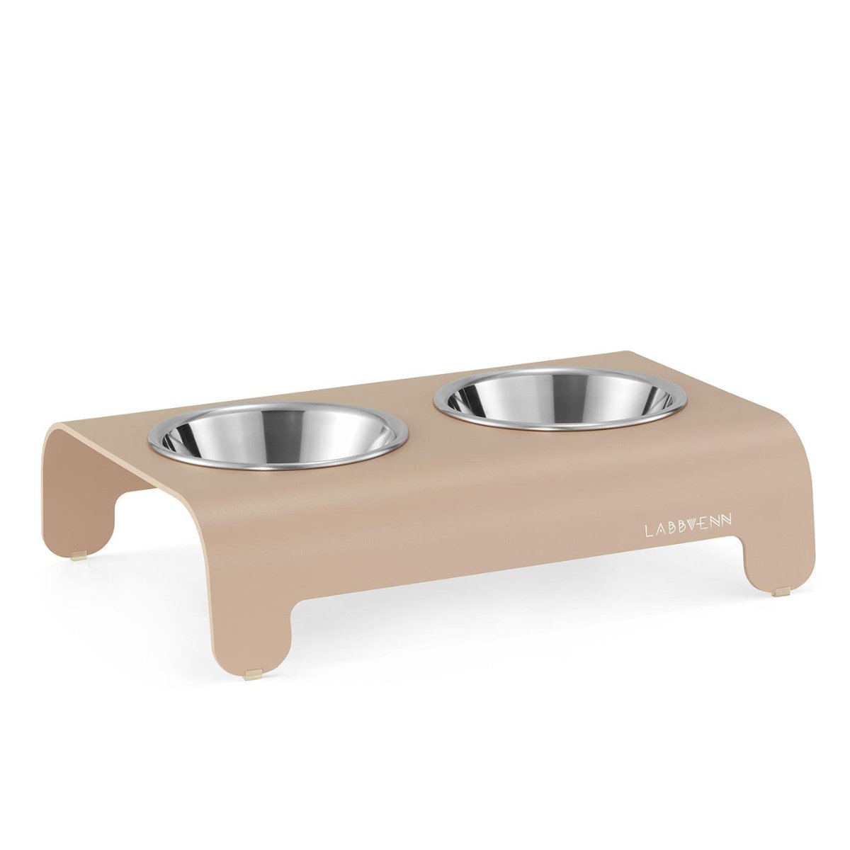 Gamelle pour chien et chat design aux lignes épurées Rico kasibe mocca taille s