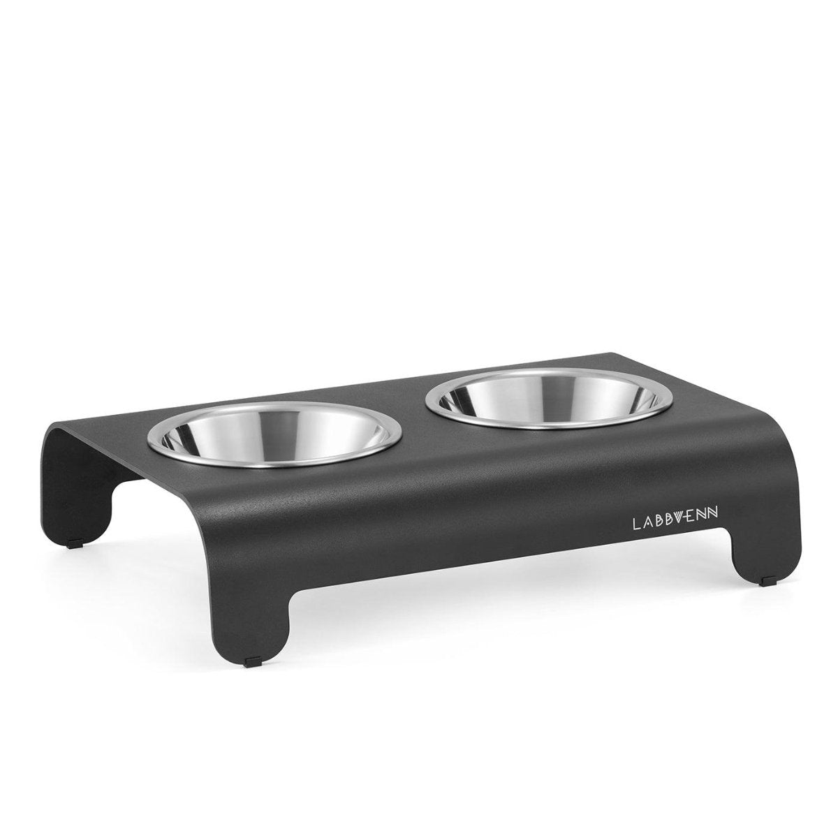 Gamelle pour chien et chat design aux lignes épurées Rico kasibe noire taille s