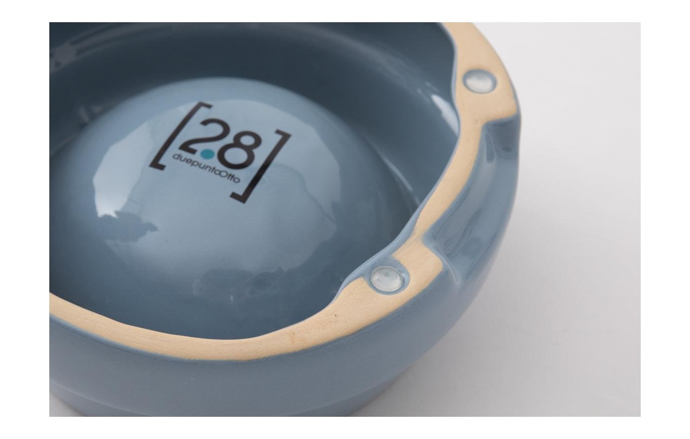 Gamelle colorée pour chien en céramique Sebastiao bleue détail dessous- Kasibe