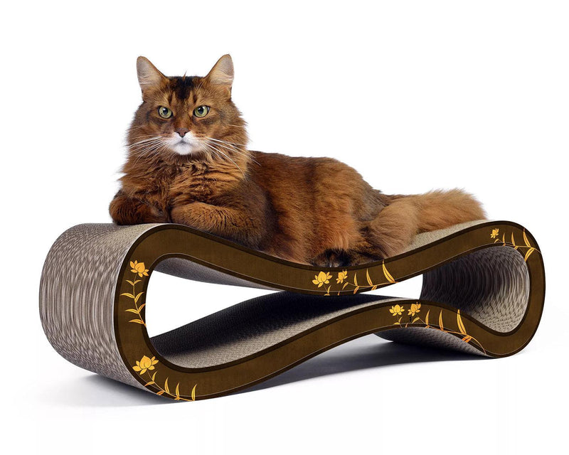 Griffoir pour chat en carton, ludique et écologique Cat Racer marron - kasibe