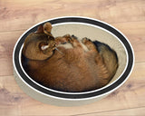 Griffoir panier pour chat en carton Lovale : original et écologique noir et blanc - kasibe