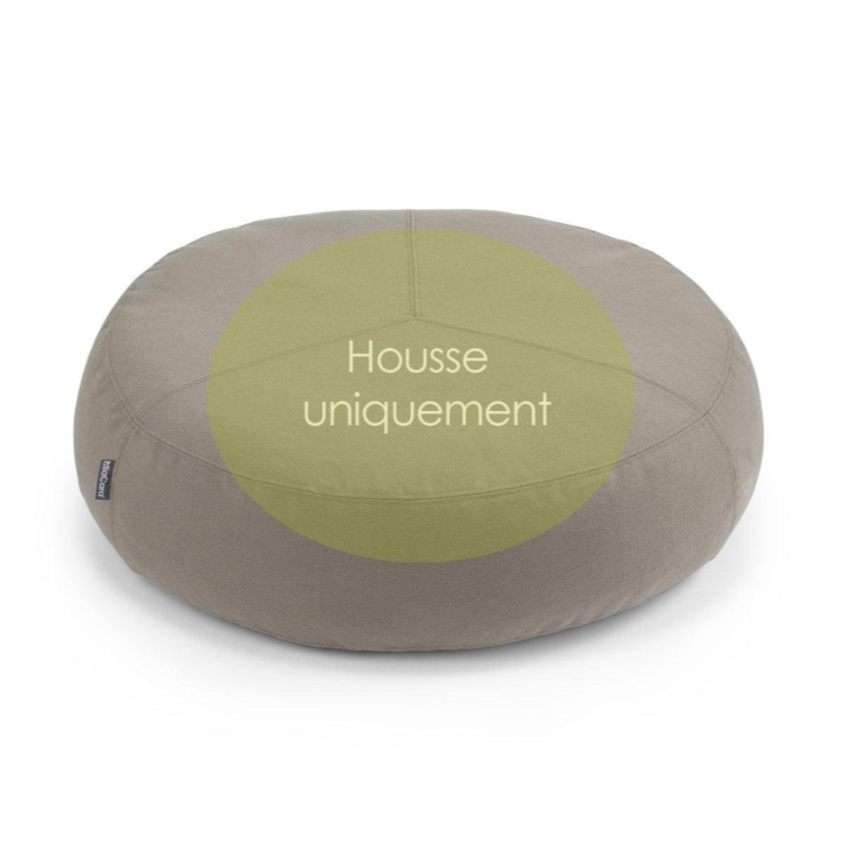 kasibe housse de pouf pour chien : gros coussin rond moderne et confortable Stella taupe miacara