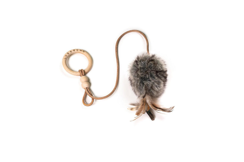 kasibe jouet pour chat en fausse fourrure et plume gris musse labbvenn