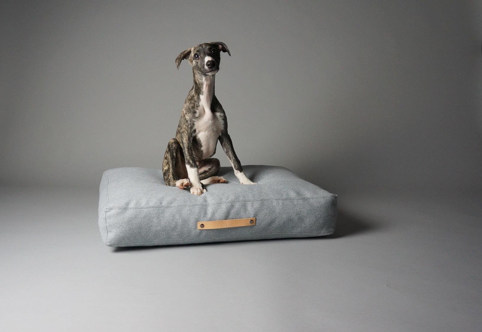 kasibe chien assis sur coussin d'inspiration scandinave en tissu Nordic labbvenn