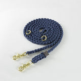 Laisse en corde pour chien, Maritime rappelle les bouts du bateau bleu boucle or - kasibe