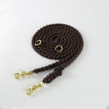 Laisse en corde pour chien, Maritime rappelle les bouts du bateau chocolat boucle or - kasibe