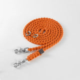 Laisse en corde pour chien, Maritime rappelle les bouts du bateau orange boucle argent - kasibe