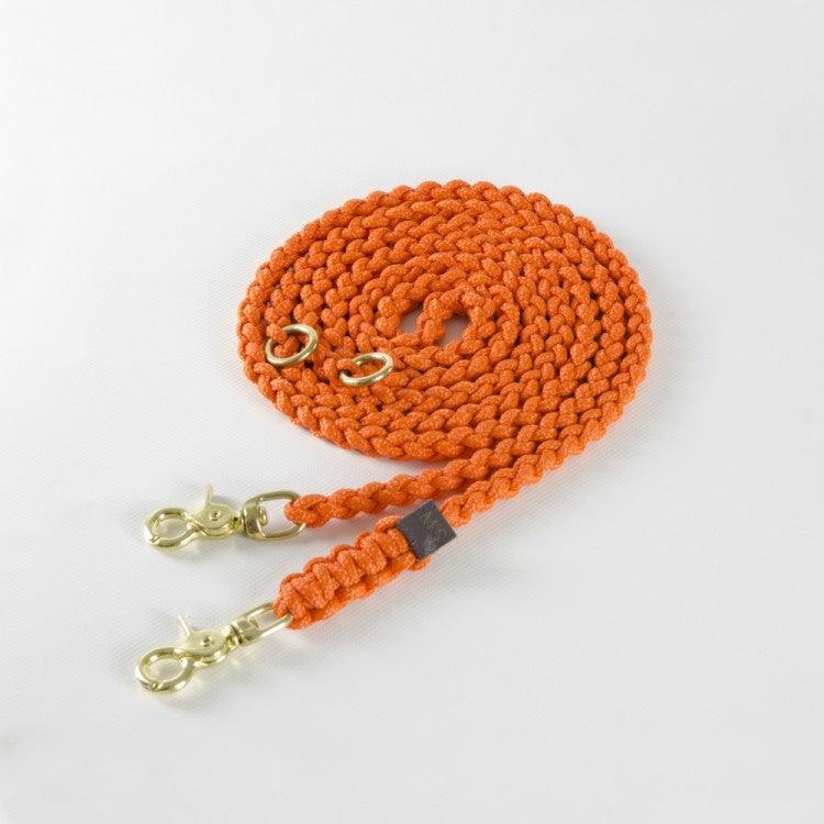 Laisse en corde pour chien, Maritime rappelle les bouts du bateau orange boucle or - kasibe