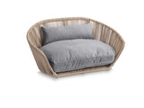 Luna : un lit design pour chien et ultra confort - Finition Oxford coussin gris structure vogue - kasibe