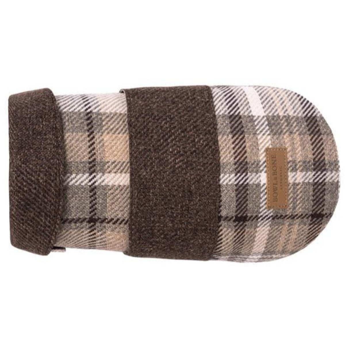 Manteau élégant pour chien en tweed Leaf marron - kasibe