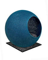 Meuble pour chat design : le Square un cocon discret tout en élégance bleu socle nuit étoilée - kasibe
