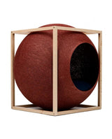 Panier pour chat design & graphique aux lignes pures : Le Cube argile structure bois kasibe meyou