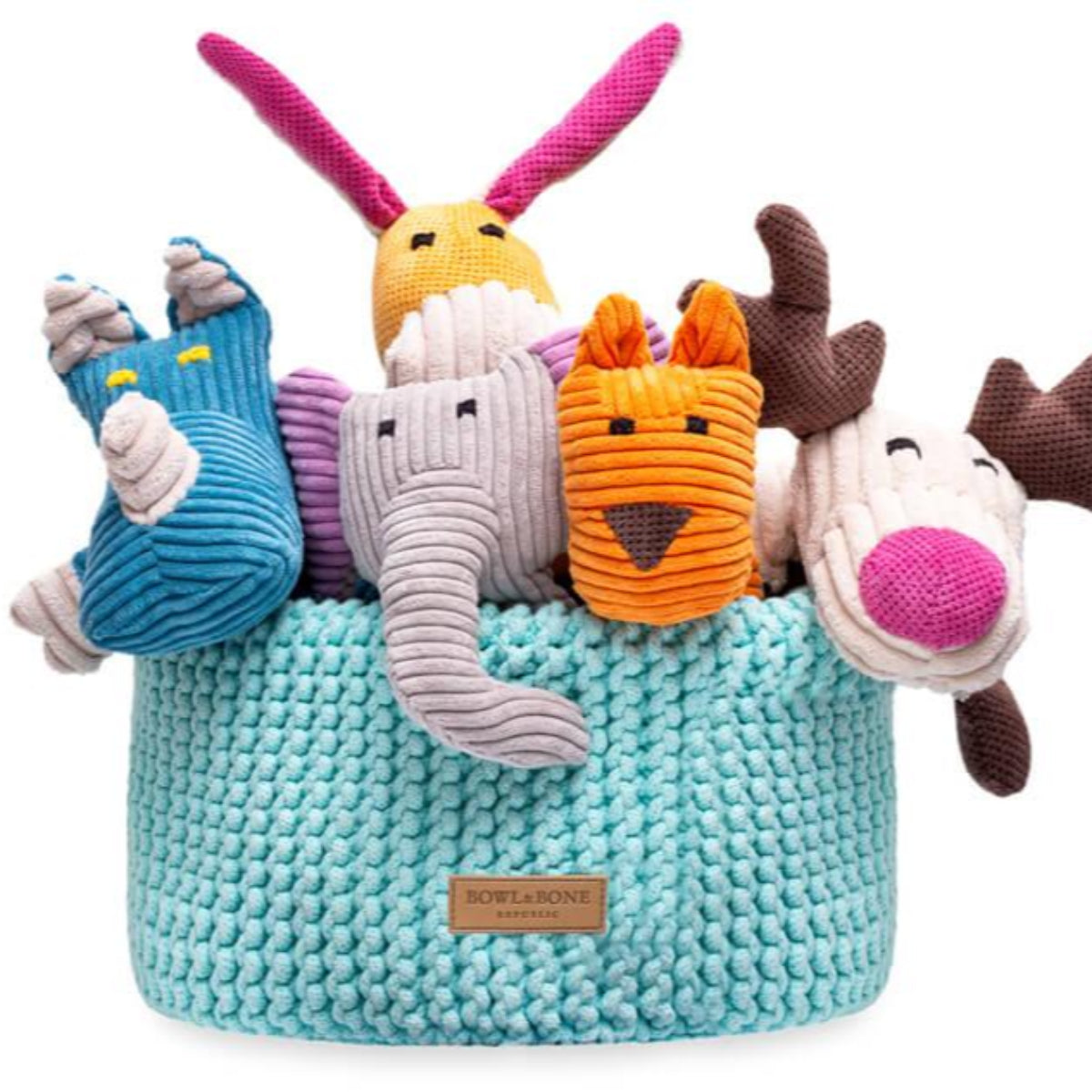 Double : grand panier de rangement pour doudou pour chien vert - kasibe