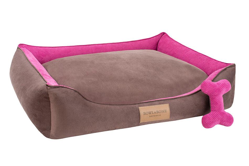 Classic: un panier ultra moelleux pour chien rose - kasibe