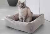 Panier pour chat confortable, Velluto, un lit particulièrement doux grege - kasibe