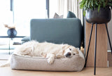 Bukkla, un panier pour chien anti stress en tissu bouclette - kasibe