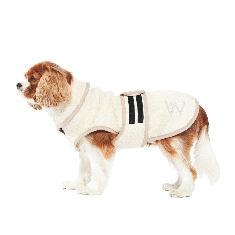 SPA pour chien, un joli peignoir avec ceintures en velcro très absorbant sable - kasibe