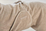 Peignoir pour chien en éponge de coton biologique Bagno grege kasibe