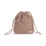 Pochette à croquettes pour chien en coton biologique carreaux roses  - kasibe