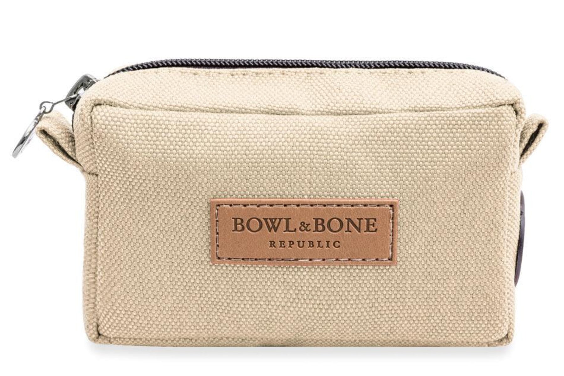 kasibe sac de promenade de friandises pour chien et sac à déjections bowl and bone beige