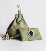 kasibe York, un sac à friandises pour chien en toile cirée vert band&roll